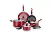 T-Fal B039SE64 Excite 14-Piece Non-stick Cookware Set, Red - Second Medium