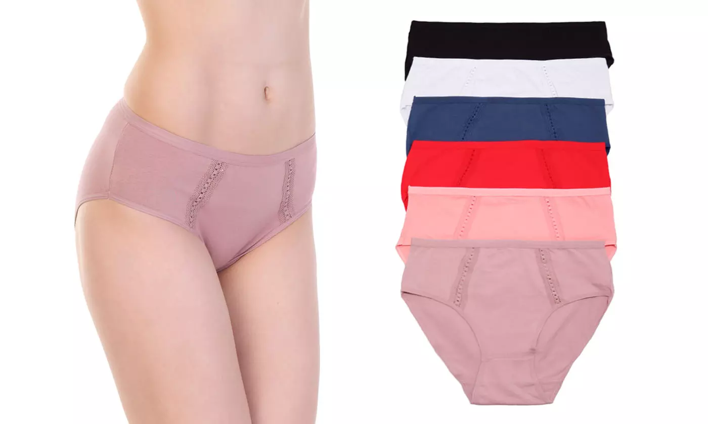 6-Pack Cotton Hiphugger Panties - Primary Image
