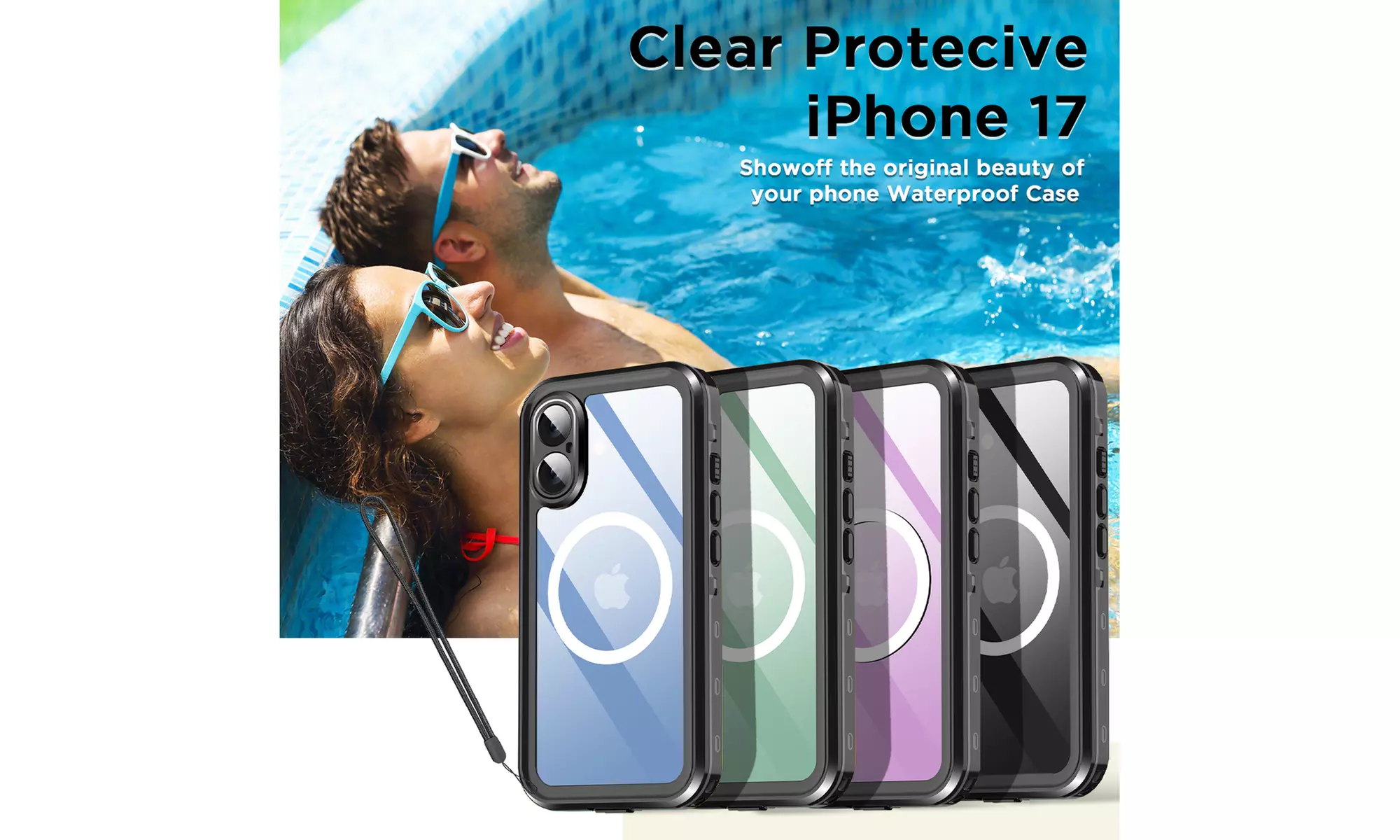 For iPhone 17 Pro Max Air Waterproof Magnetic Heavy Duty Shockproof Case