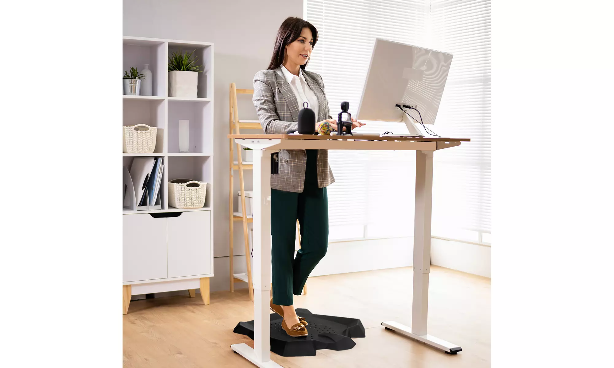 Costway Portable Anti-Fatigue Standing Mat W/Massage Points Diverse Terrain Home