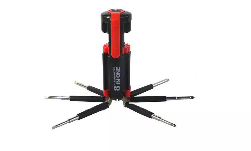 8-in-1 Multi-Screwdriver Tool with LED Torch - Second Medium