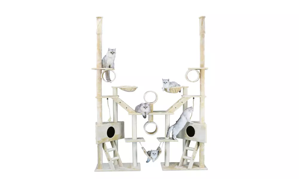 GoPetClub 106" Beige Cat Tree Condo Furniture - Primary Image