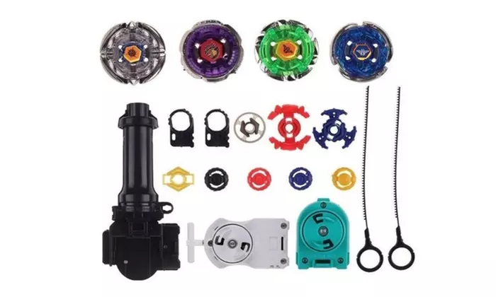 Top Metal Master Fusion Rapidity Fight Beyblade 4D Launcher Grip Set - Primary Image