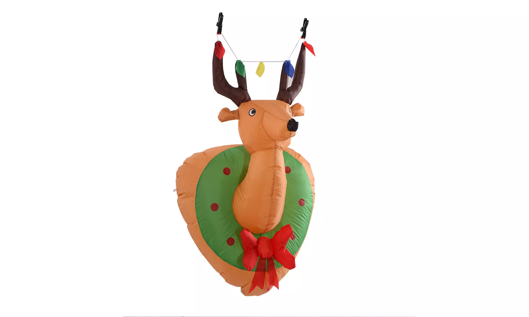 4Ft Airblown Inflatable Christmas Xmas Mounted Deer Head Gemmy Decor - Primary Image