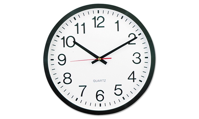 Universal Round Wall Clock, 12 58