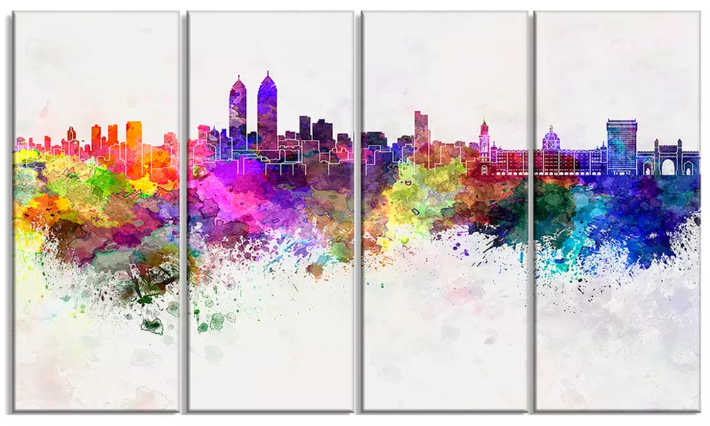 Mumbai Skyline - Cityscape Canvas Wall Art Print - Primary Image