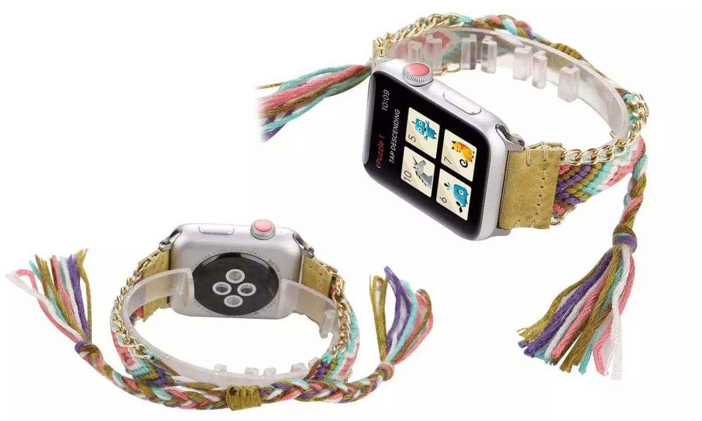 Braided Pattern Styled Watch Band for Apple Watch - 6 Styles