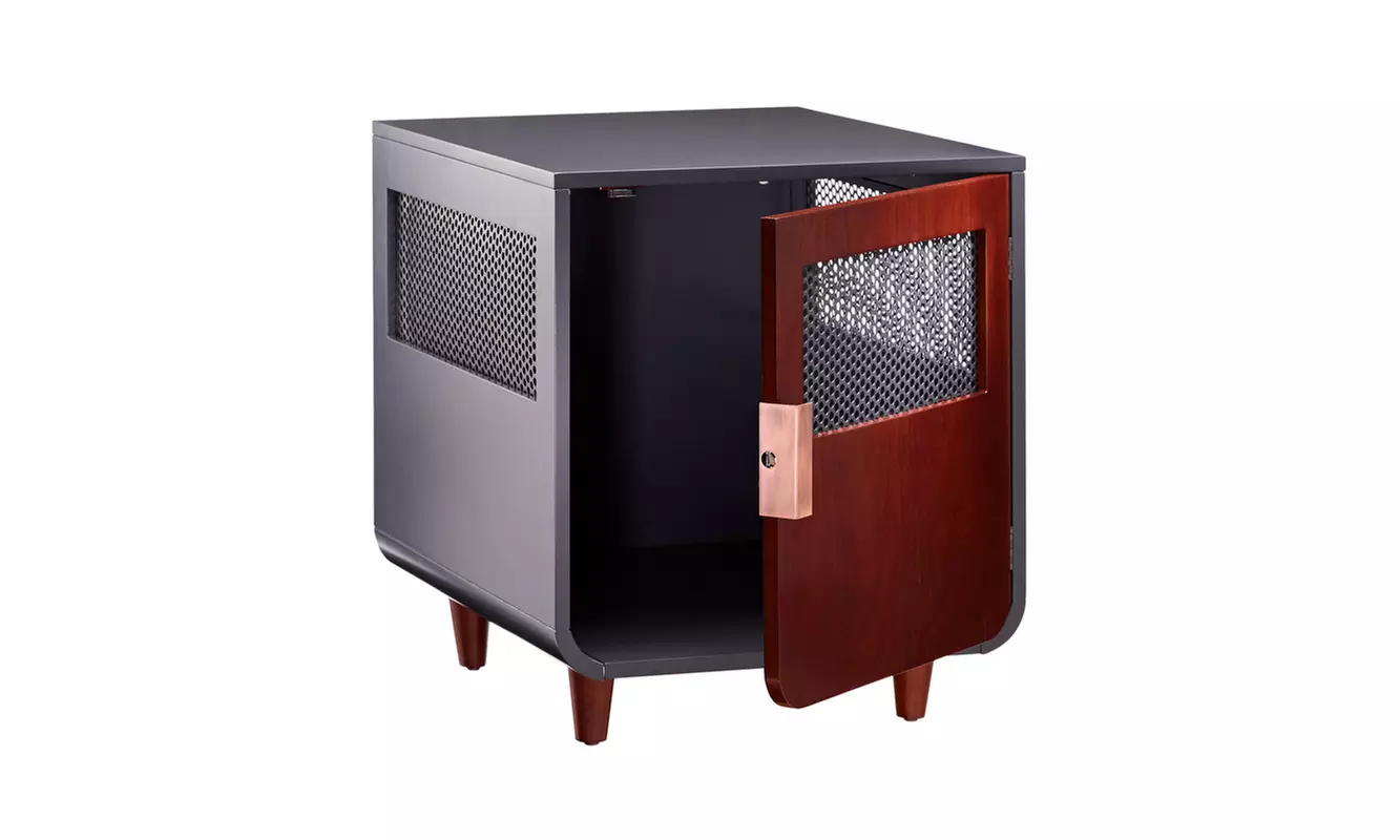 Staart - Radius Wooden Dog Crate - Mocha Walnut - Small - Second Medium