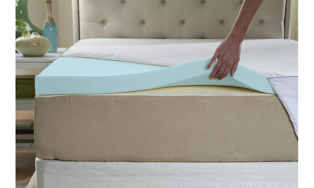 Nature's Sleep 3" AirCool IQ Gel Memory Foam Mattress Topper with Free Cover - Primary Image