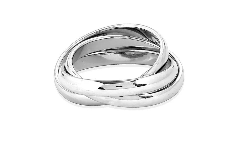 Stainless Steel Intertwined Triple Band Ring