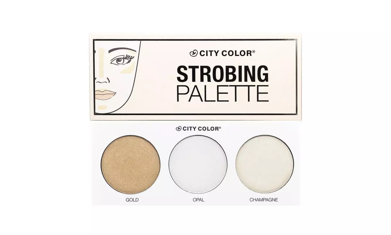 City Color Highlighter Strobing Palette, 3 Colors - Primary Image