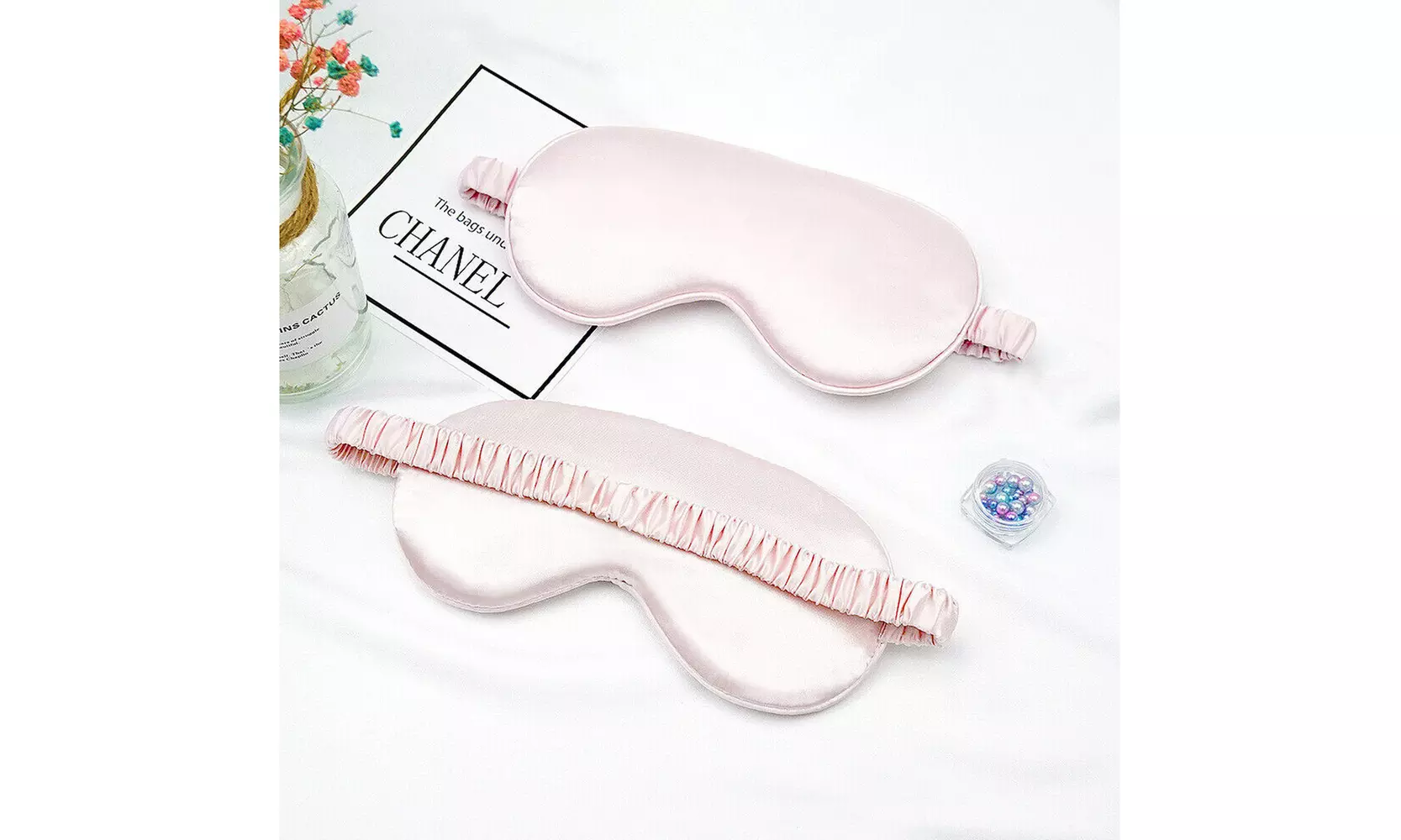 Double-sided Satin Silky travel Sleep Eye Mask Cover Padded Blindfold Smooth