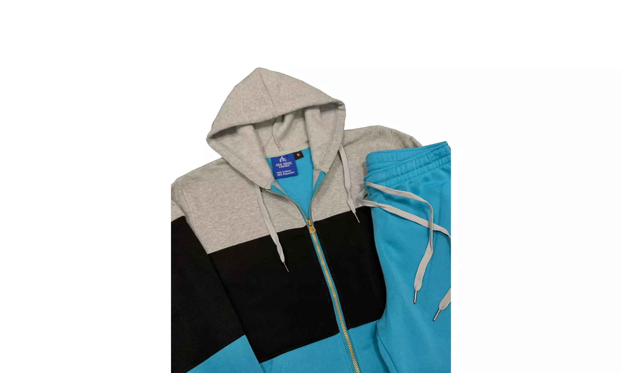 Women's 2-Piece Fleece Sweatsuit Jogger Colorful Sweat Jacket & Sweatpants 