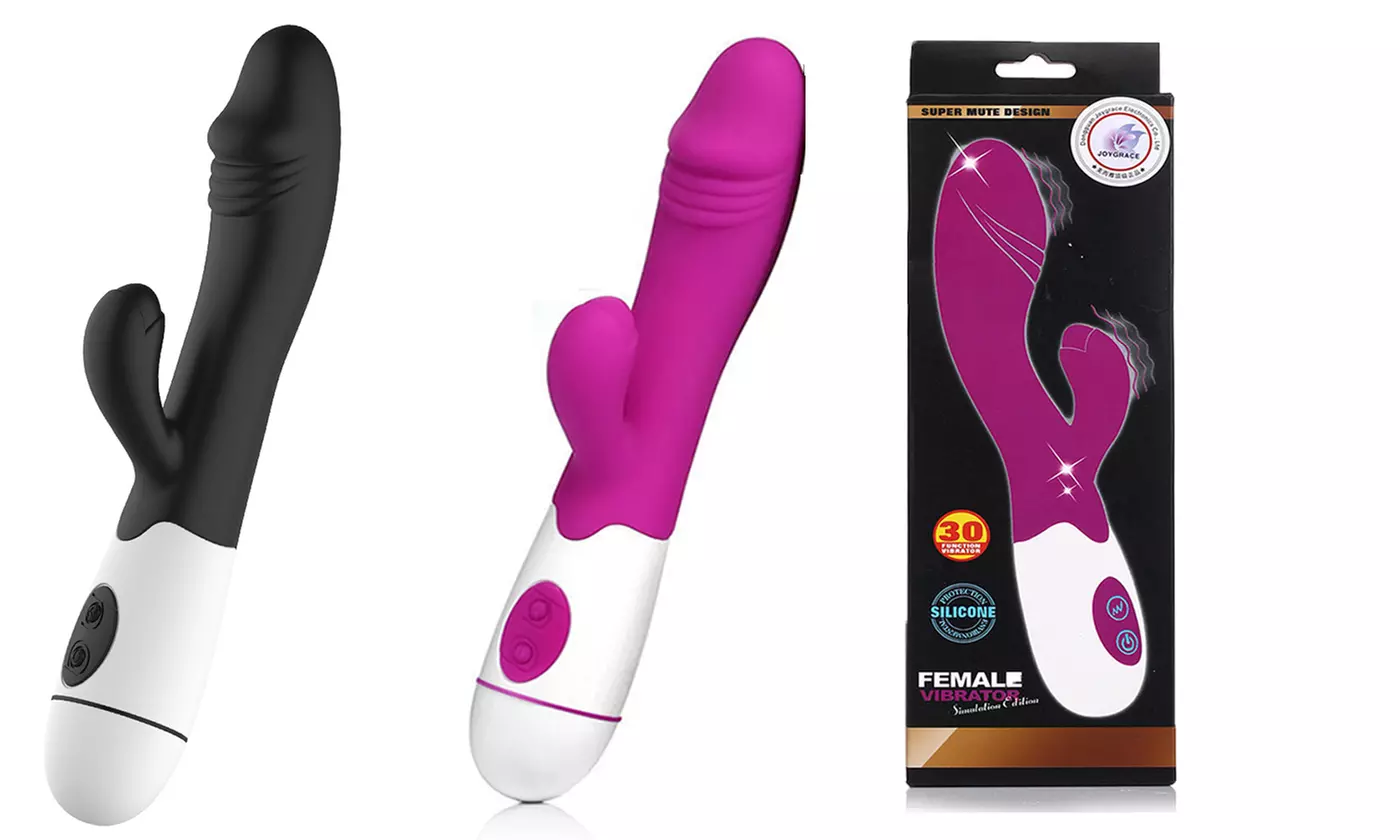 Waterproof G Spot Clitoris Rabbit Vibrator with 30 Vibrations Magic Wand