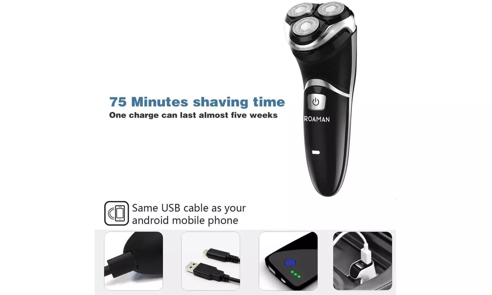 Electric Shaver Electric Razor for Men Cordless Rechargeable  - Second Medium