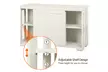 Antique White Stackable Sideboard Buffet Storage Cabinet with Sliding Door - Second Medium