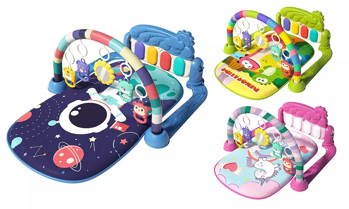 BabyLuv 2-In-1 Baby Gym Play Mat and Musical Tummy Time Activity Center