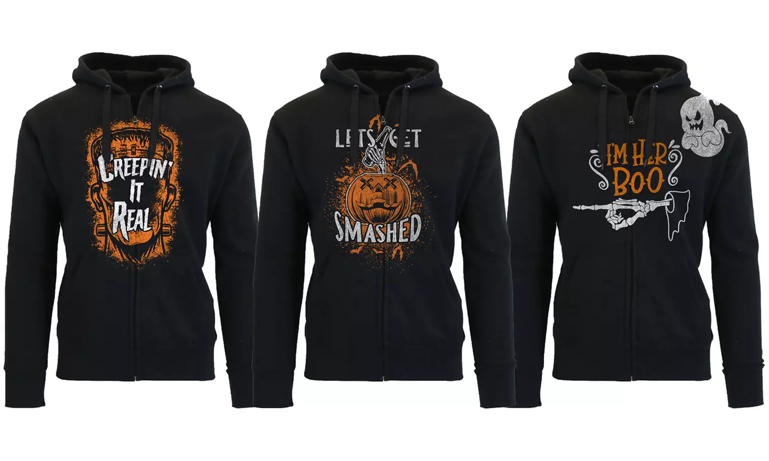Men's Awesome Halloween Zip Up Hoodie (S-2XL)