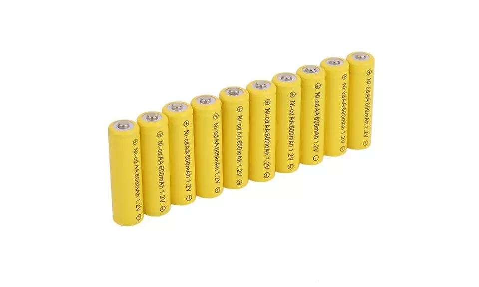 20 AA Rechargble Batteries NiCD 600mAh 1.2v Garden Solar Ni-Cd Light LED - Primary Image