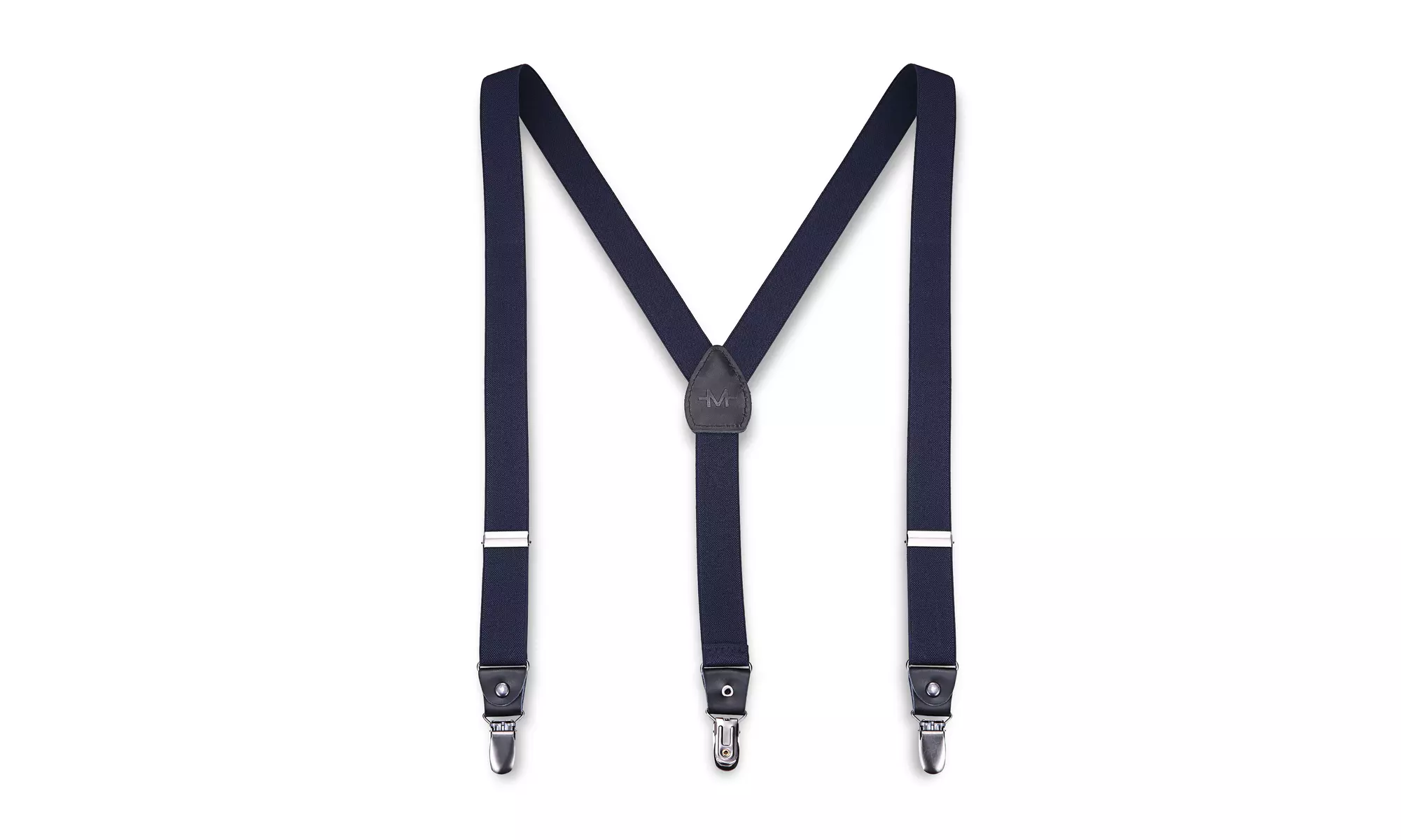 Men's Textured Strap 1" Wide Suspender Bow Tie