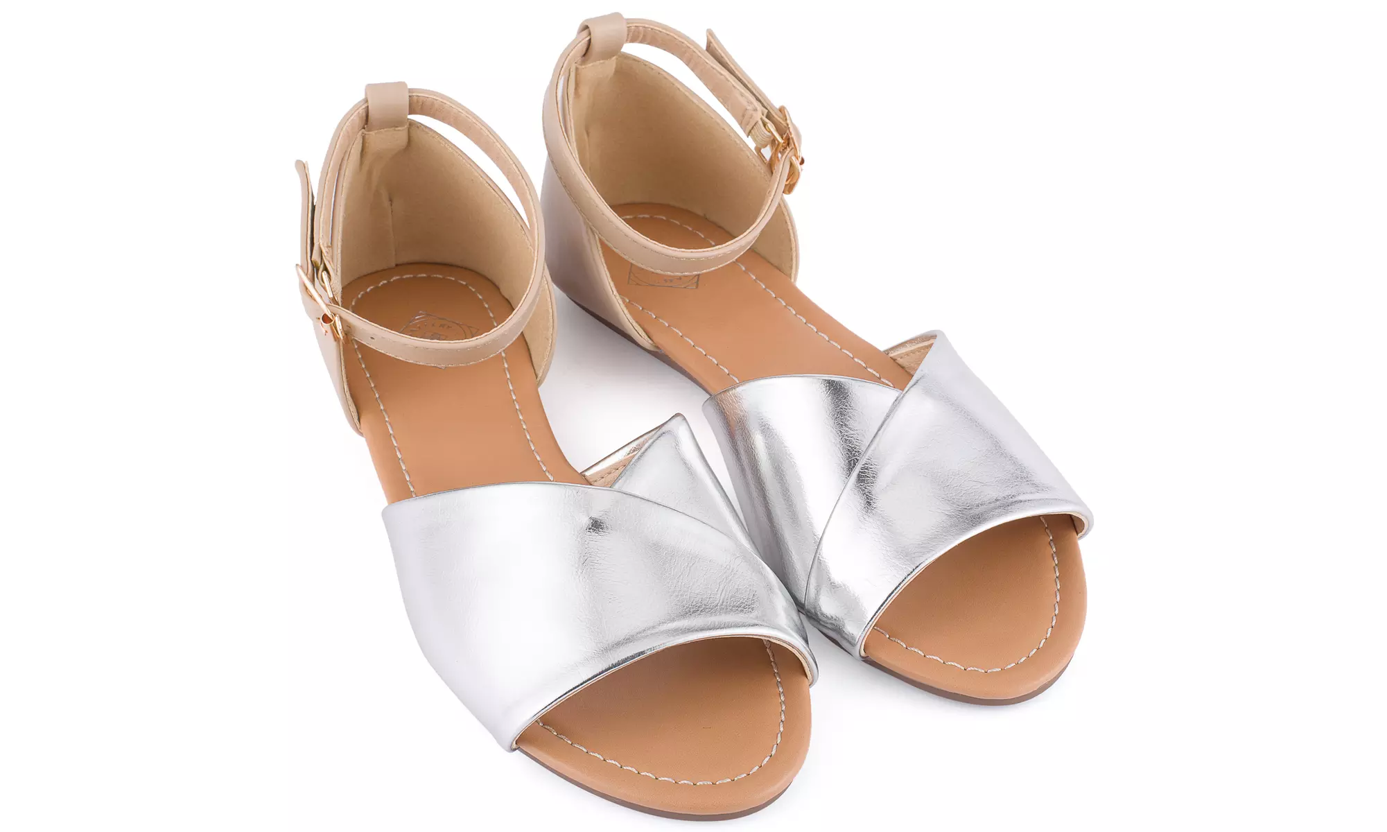 Gallery Seven Open Toe Flats Shoes - Ankle Strap Peep Toe Dress Sandals - Primary Image