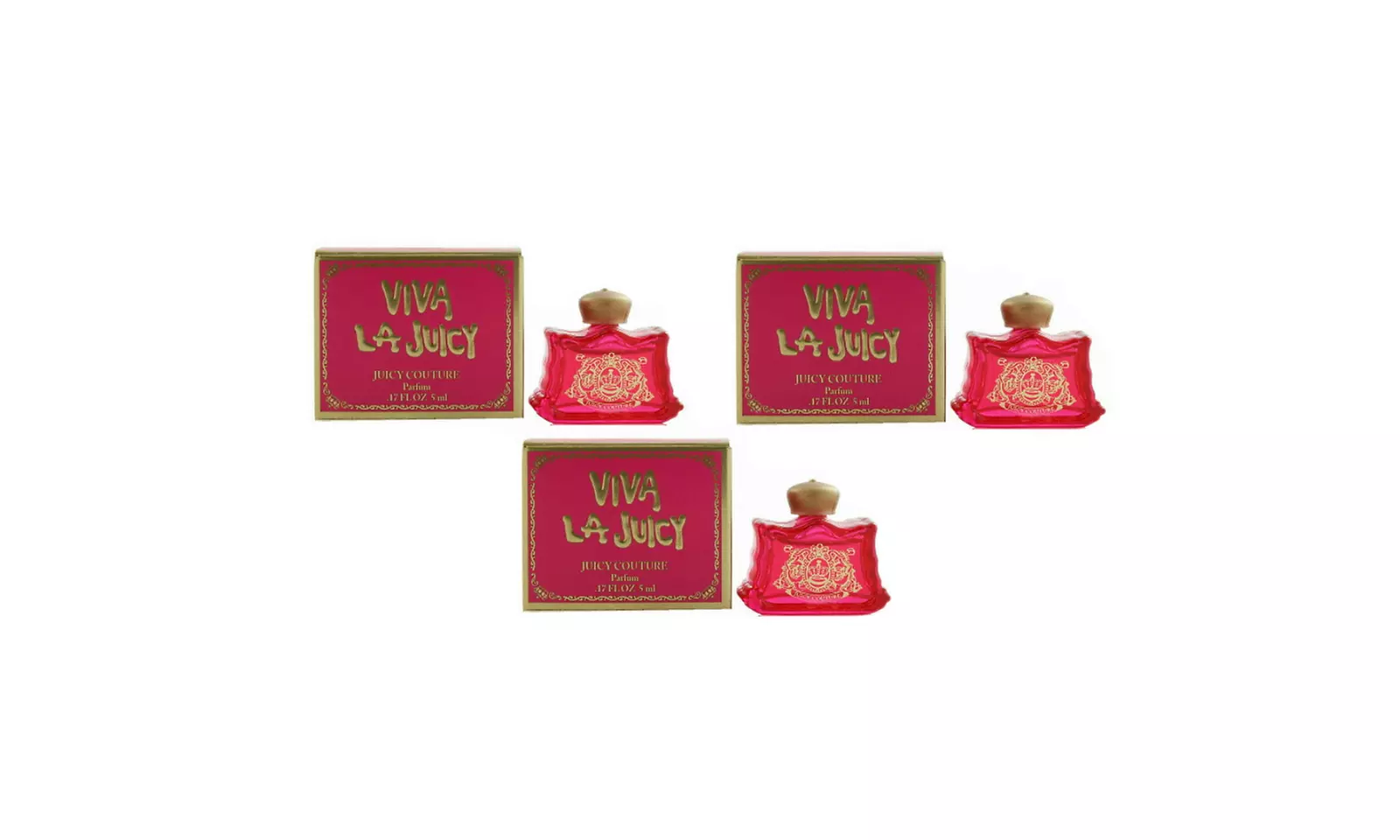 Juicy Couture Viva La Juicy Parfum 0.17 oz / 5 ml SPLASH ( SET OF 3) - Primary Image