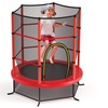 Image 19: Costway Youth Jumping Round Trampoline 55'' Exercise W/ Safety Pad Enclosure