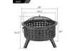 26 inch Round Lattice Fire Bowl - Second Medium