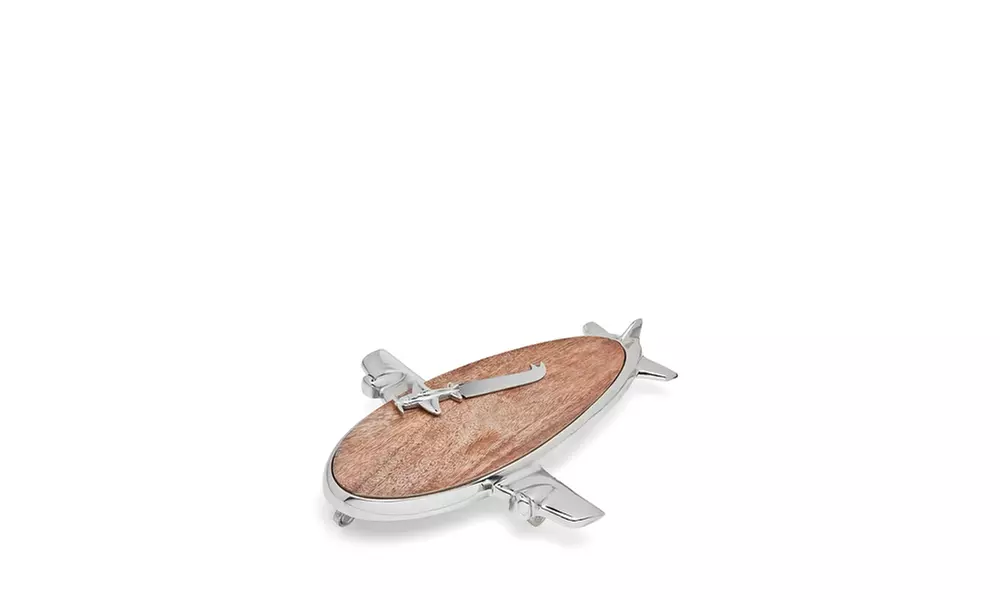 GODINGER Airplane Wooden Cheese Board - Primary Image