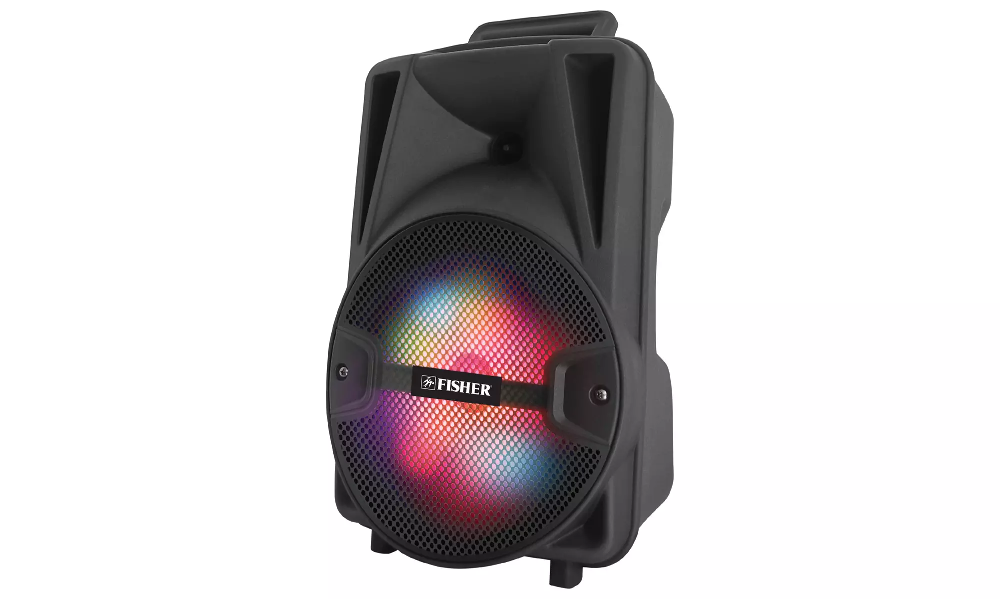 Fisher FBX815M Power Jam Sound 8" Portable Speaker w/ Mic, Speaker Stand, Remote - Primary Image