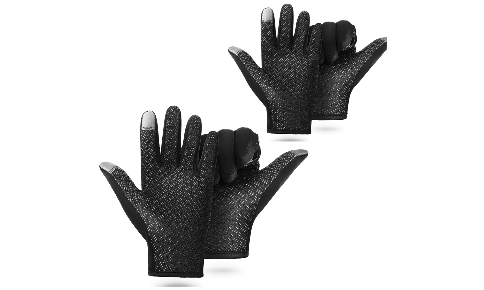 AICase 2-Tip Women Men Winter Waterproof Touch Screen Gloves (1, or 2-Pair) - Second Medium
