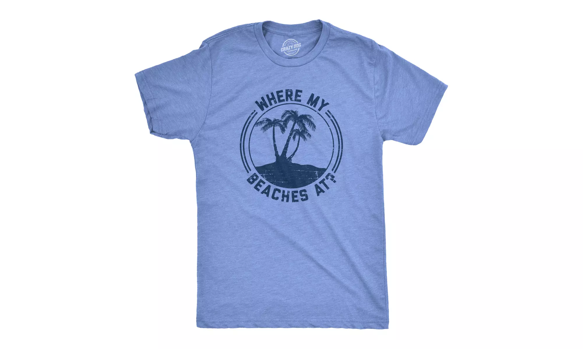Mens Where My Beaches At Tshirt Funny Summer Vacation Tee - Primary Image