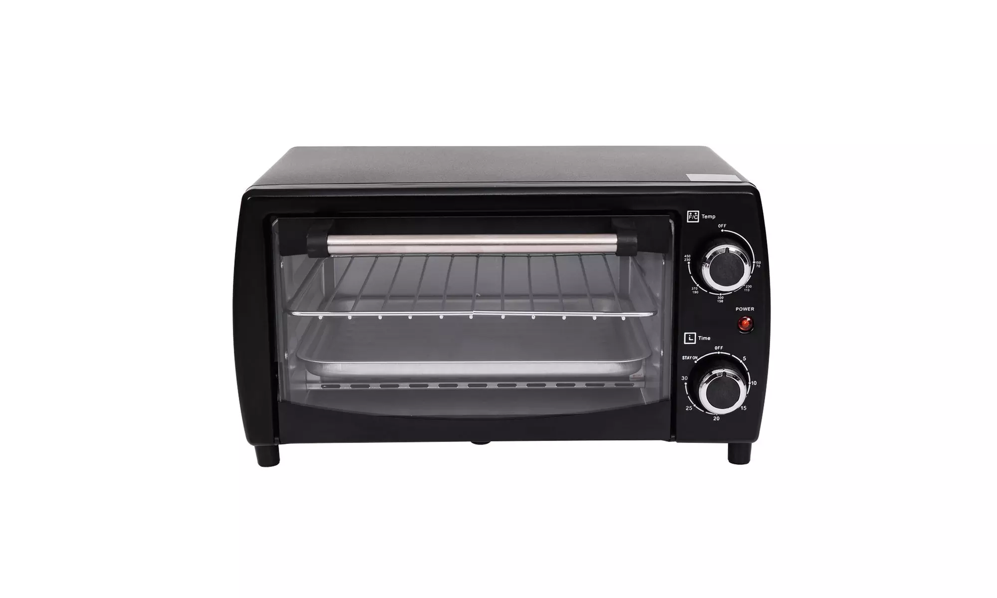 750W Electric Toaster Oven Broiler Pizza 10L Countertop Black - Primary Image