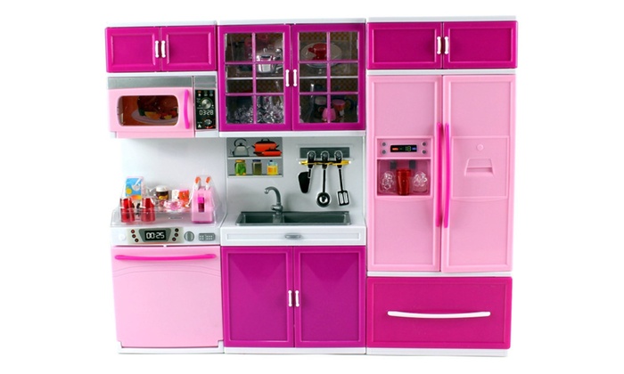 My Happy Kitchen Dishwasher Sink Refrigerator Toy Doll Kitchen Playset ...