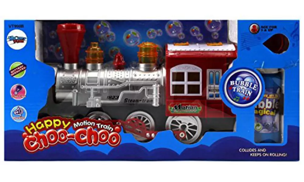 Bubble Steam Train Car Bubble Blowing Bump & Go Battery Operated Toy Train - Second Medium