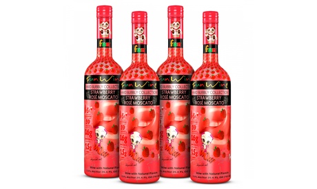 Fun Wine - Strawberry Rosé Moscato - 4 Bottles - Shipping Included 4 750