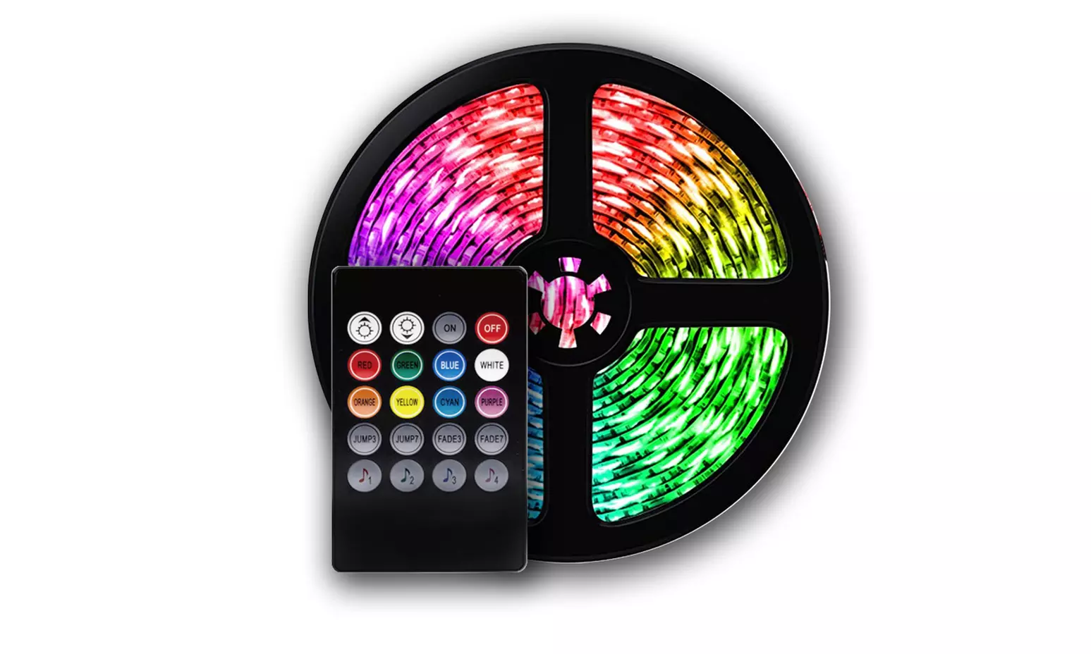 Smart Home Sound Activated Multi-Color LED Light Strip with Remote 