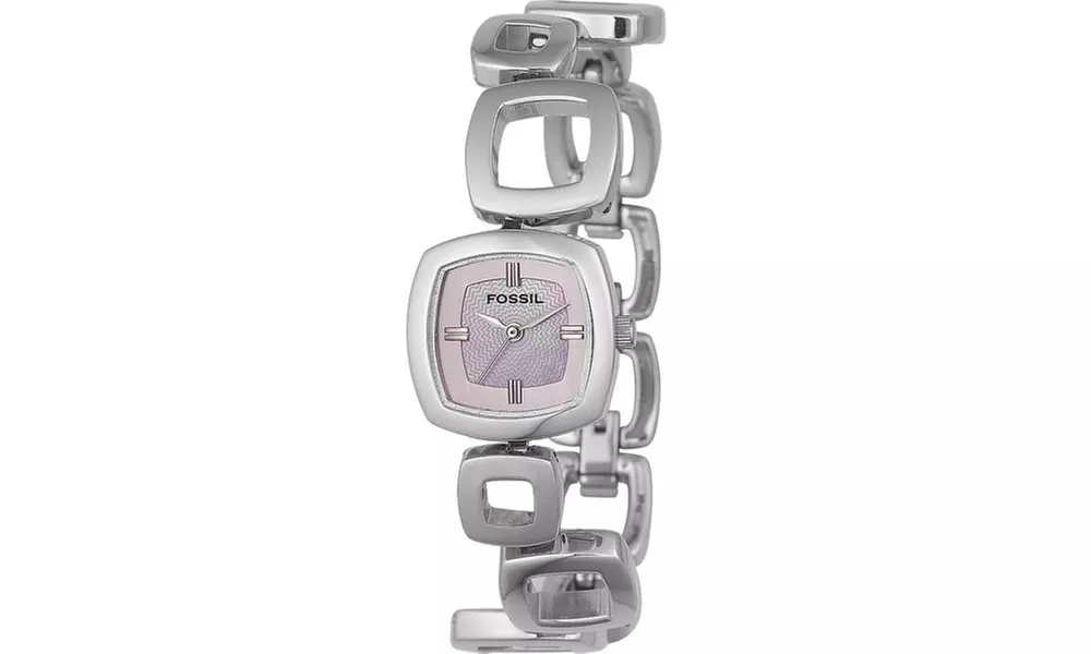 Fossil Women's Core Square Link Mother-of-Pearl Dial Watch - Primary Image