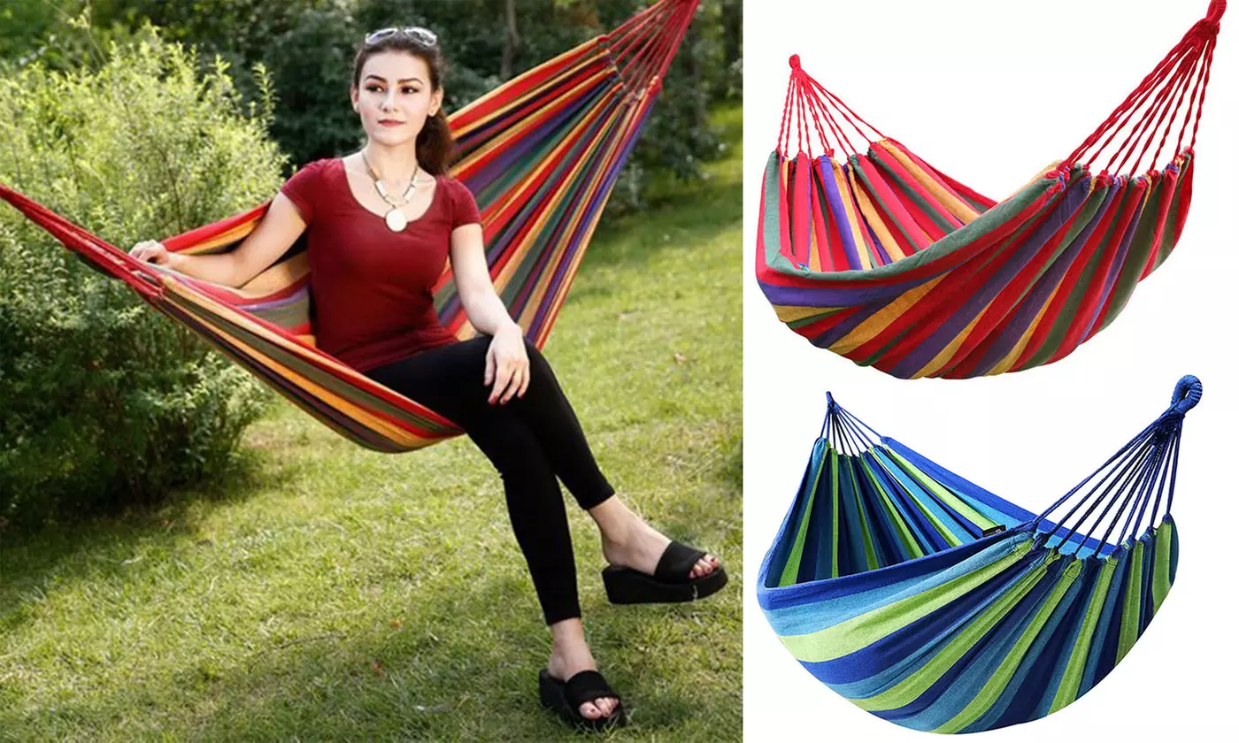 Extra-Long Single Double Hammock Adjustable Hammock Bed  - Primary Image
