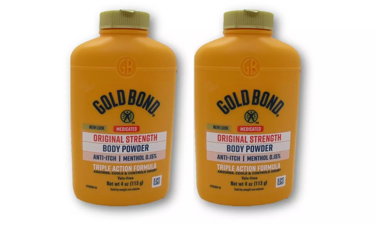 Gold Bond Medicated Original Strength Body Powder, Talc-Free, 1 or 2 pack (4oz)