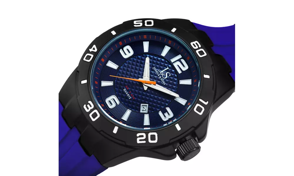 Joshua & Sons Men's Japanese Quartz Date Display Strap Watch JXGP115