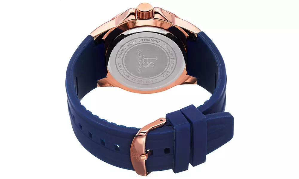 Joshua & Sons Men's Japanese Quartz Date Display Strap Watch JXGP115