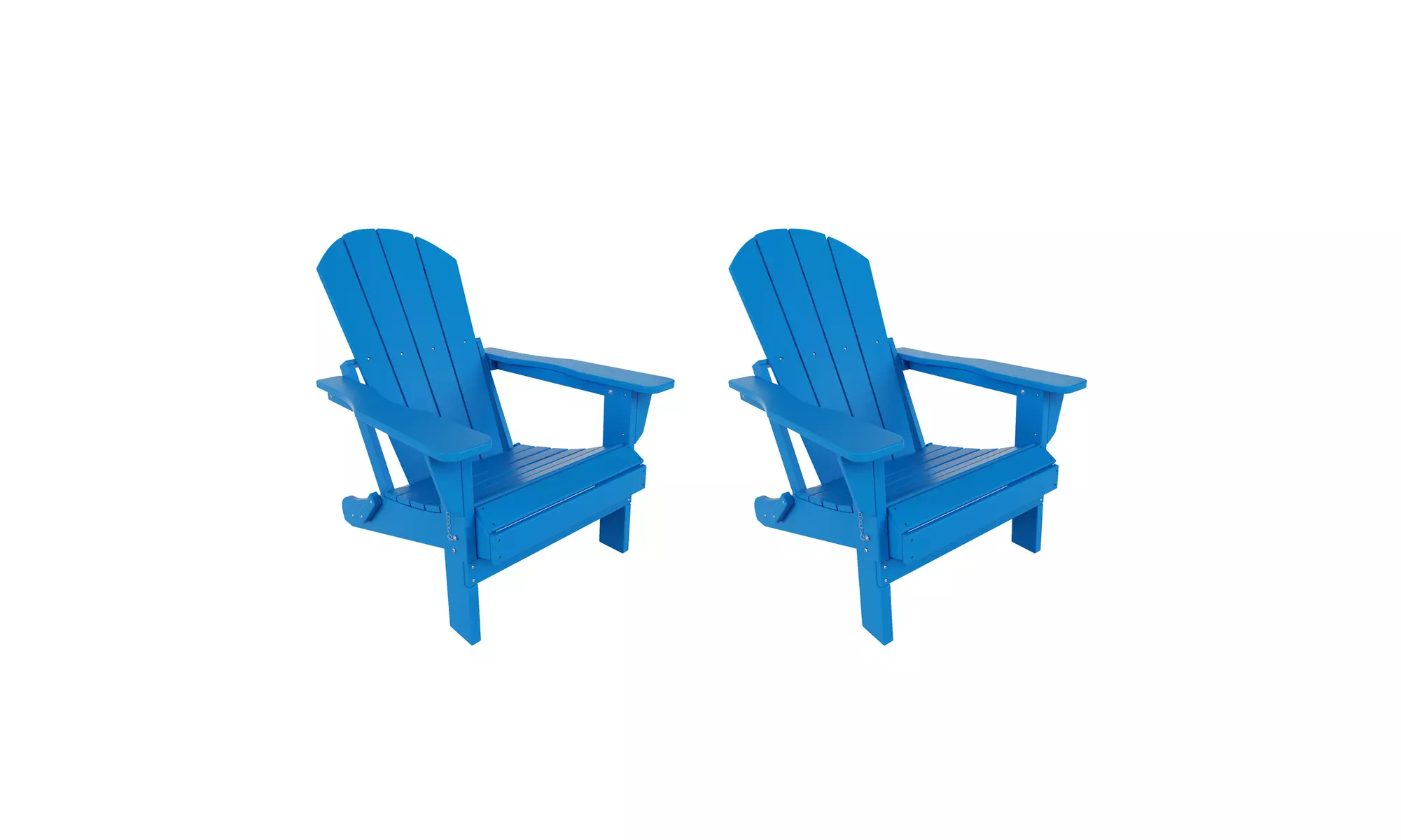 WestinTrends Malibu HDPE Outdoor Patio Folding Poly Adirondack Chair Set Of 2