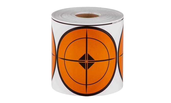 400x Orange Bullseye Target Sticker Roll Shooting Target Round Labels ...