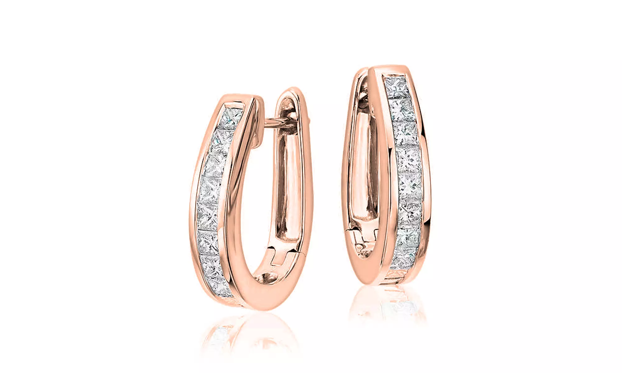 Crystal Princess Oval Hoops by Elements of Love