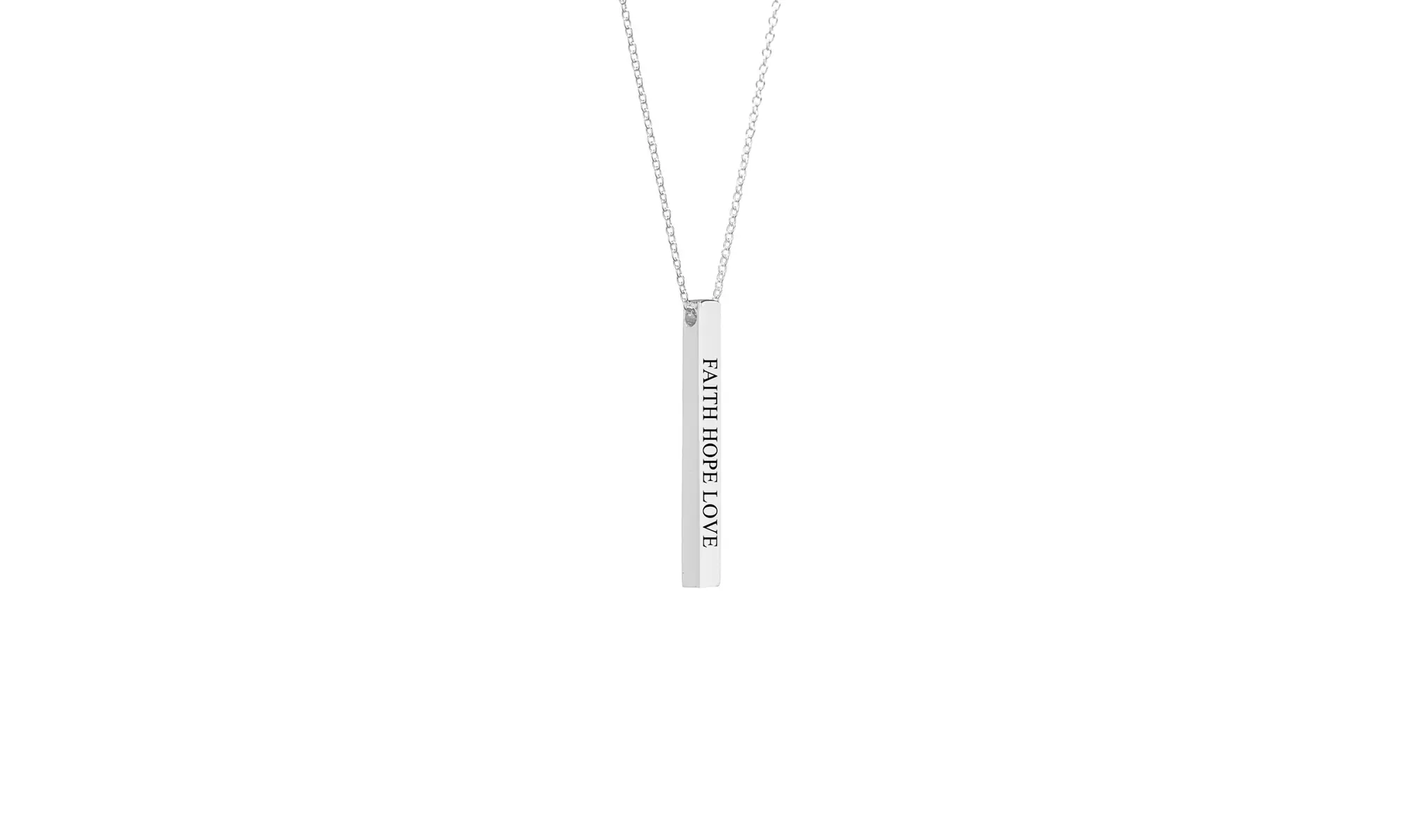 Inspirational Vertical Bar Necklace by Pink Box - Primary Image