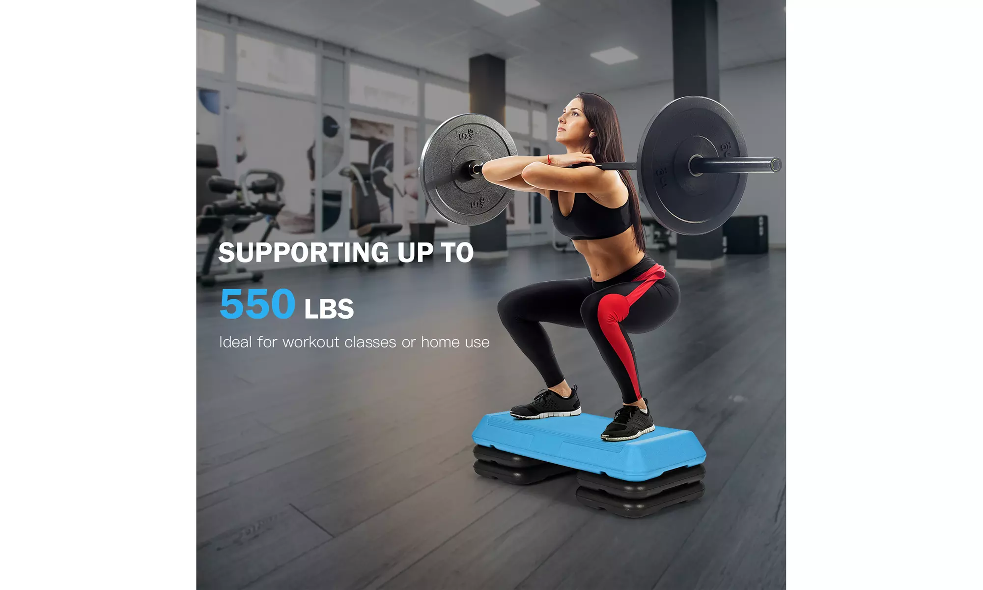 Costway 29'' Adjustable Workout Fitness Aerobic Stepper Exercise Platform Riser