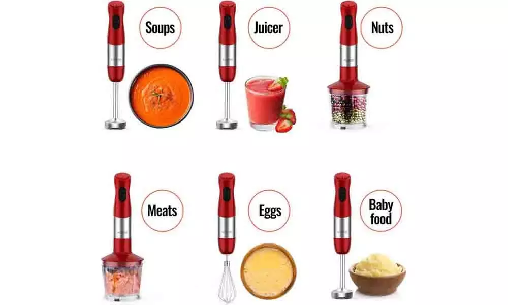 Upgraded 5-in-1 Handheld Blender 12 Speed with Turbo Mode, Stick Blender - Second Medium