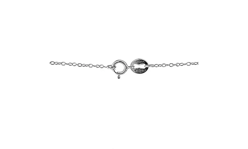 Dainty Cubic Zirconia Station Bracelet in Sterling Silver 