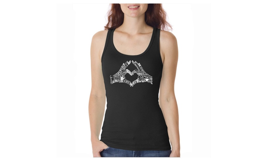 Image 7: Women's Tank Top - Finger Heart